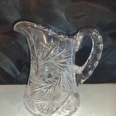 Pair of Cut Crystal/Glass Pitchers