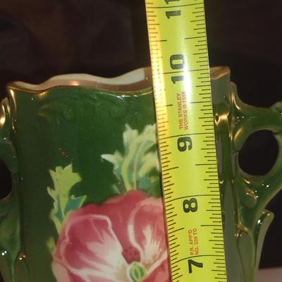 Vintage K&G Luneville France Hand Painted Vase- Approx 10" Tall