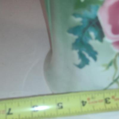 Vintage K&G Luneville France Hand Painted Vase- Approx 10" Tall