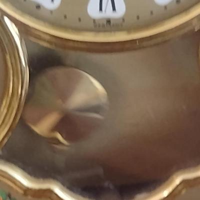 Vintage Schmid Wind-up Chiming Clock with Key and Shelf