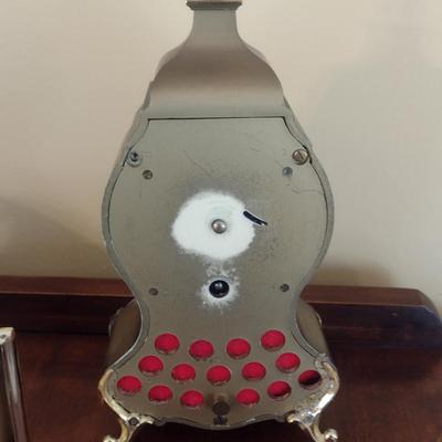 Vintage Schmid Wind-up Chiming Clock with Key and Shelf