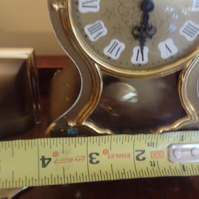 Vintage Schmid Wind-up Chiming Clock with Key and Shelf