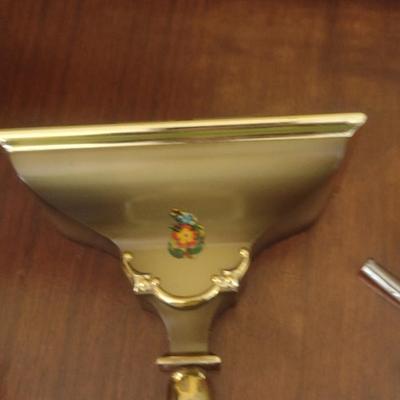 Vintage Schmid Wind-up Chiming Clock with Key and Shelf