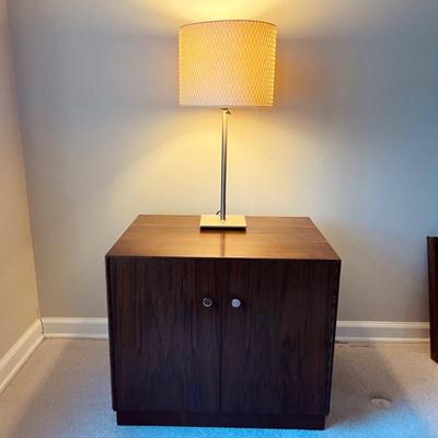 MCM Style Cabinet & Metal Table Lamp (PB-MG)