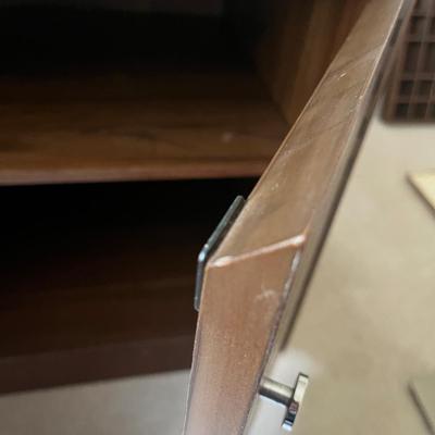 MCM Style Cabinet & Metal Table Lamp (PB-MG)