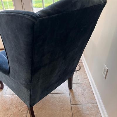 Blue Velvet High Back Arm Chair (SR-RG)