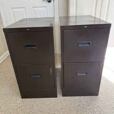 Two Metal File Cabinets (O-BM)