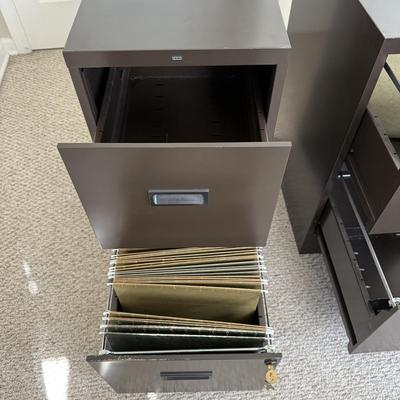 Two Metal File Cabinets (O-BM)