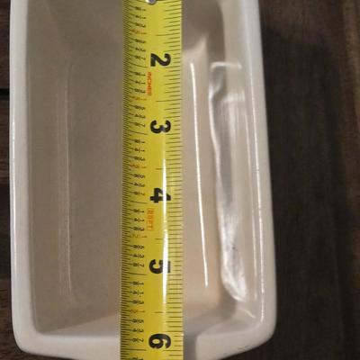 (2) Nantucket Ceramic Mini Loaf Pans with Chalkboard Meassage Capability
