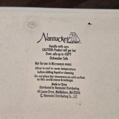 (2) Nantucket Ceramic Mini Loaf Pans with Chalkboard Meassage Capability