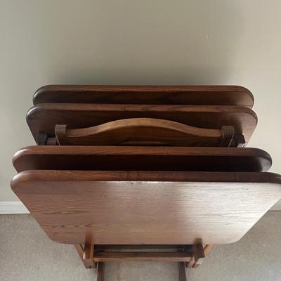 Solid Wood TV Trays with Stand (PB-MG)