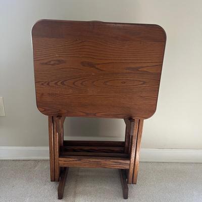 Solid Wood TV Trays with Stand (PB-MG)