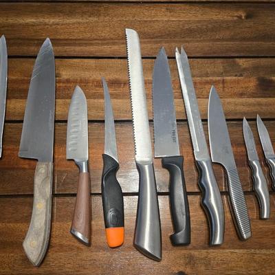 Knives and Sharpener Lot