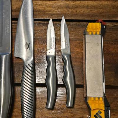 Knives and Sharpener Lot