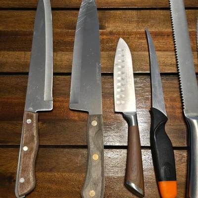 Knives and Sharpener Lot