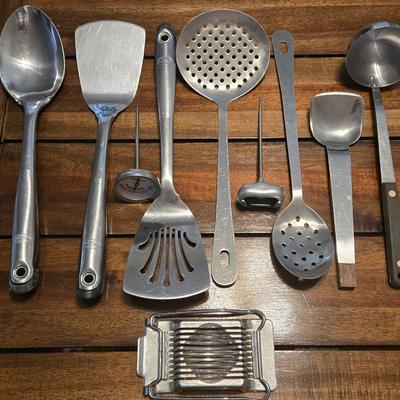 Stainless Kitchen Utensils Lot