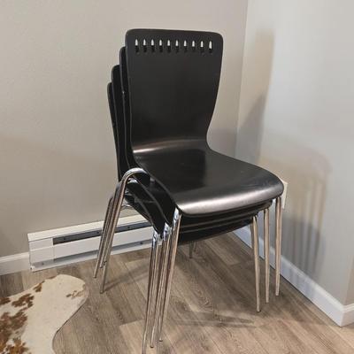 Vintage Mid Century Style Black Chairs