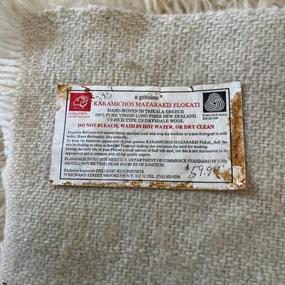 Karamichos Mazarakis Flokati Hand Woven New Zealand Wool Rug 5’ x 3’ (PB-MG)