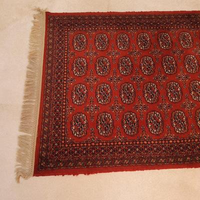 Karastan Red Bokhara Design 100% Wool Rug, 4' x 6.5' (LR-EL)