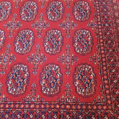 Karastan Red Bokhara Design 100% Wool Rug, 4' x 6.5' (LR-EL)
