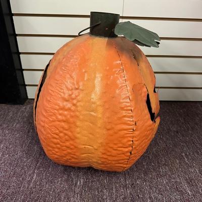 Large Tin Halloween Pumpkin