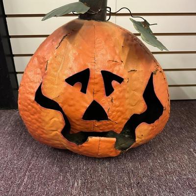 Large Tin Halloween Pumpkin