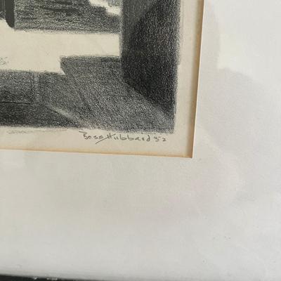 "Torro Castle Havana" Signed Charcoal Art by Bess Hubbard (PB-MG)