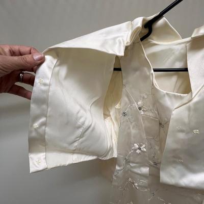 Satin Wedding Dress W/ Veil, Bolero Jacket & More (PB-RG)