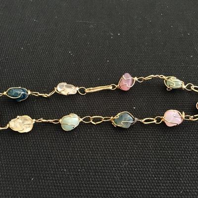 Vintage Caged Stone Bracelet