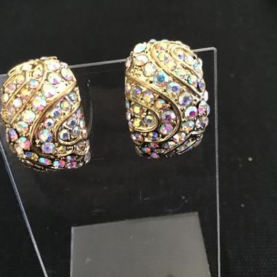 Aurora Borealis Vintage Earrings