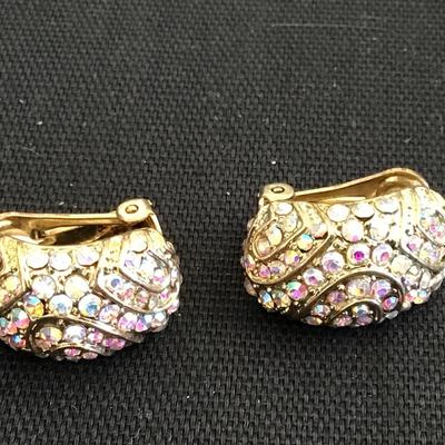 Aurora Borealis Vintage Earrings