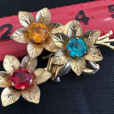 Antique Large Faux Stone Brooch