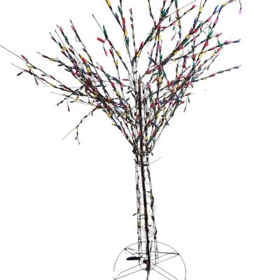 Garage - Christmas - lighted Wire Christmas tree - shown In garage for scale