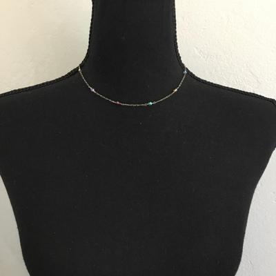 Holly Yashi silver and crystal necklace