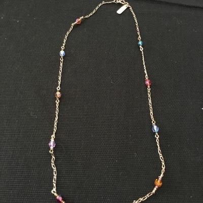 Holly Yashi silver and crystal necklace