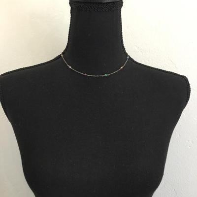 Holly Yashi silver and crystal necklace