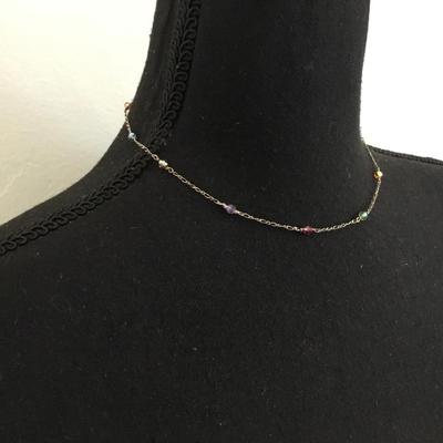 Holly Yashi silver and crystal necklace