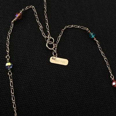 Holly Yashi silver and crystal necklace