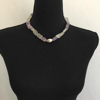 Sea glass magnetic necklace