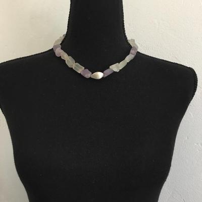 Sea glass magnetic necklace