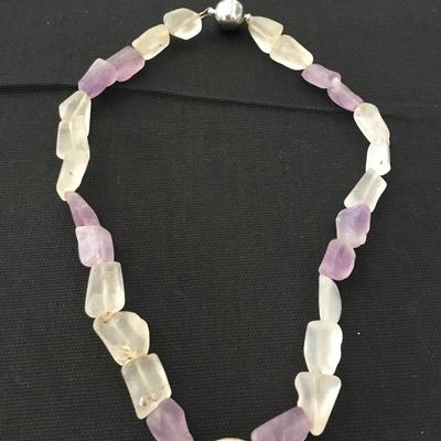 Sea glass magnetic necklace