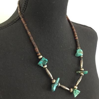 Super cool turquoise and shell necklace