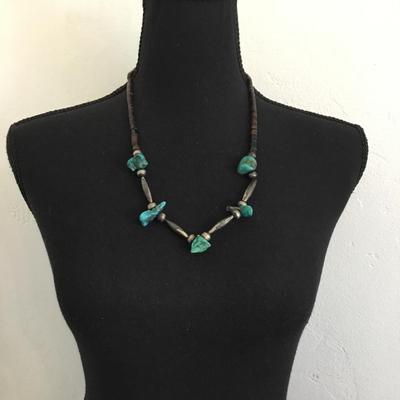 Super cool turquoise and shell necklace