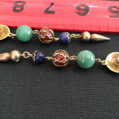 Vintage Earrings long Multi Dangle