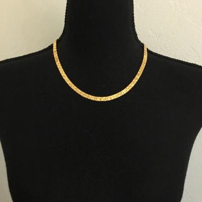 Beautiful, vintage, gold tone chain. I love you heart necklace.
