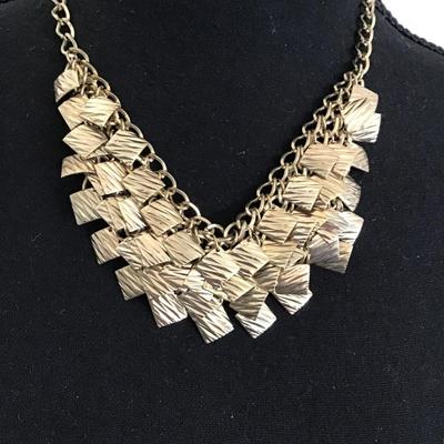 Gold tone, costume necklace