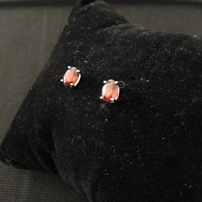 Karis 925 sterling silver, precious stones stud earrings