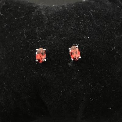 Karis 925 sterling silver, precious stones stud earrings