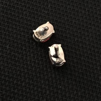 Karis 925 sterling silver, precious stones stud earrings