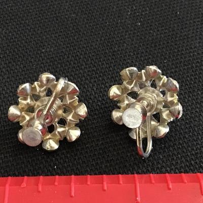 Rhinestone Screwback Earrings